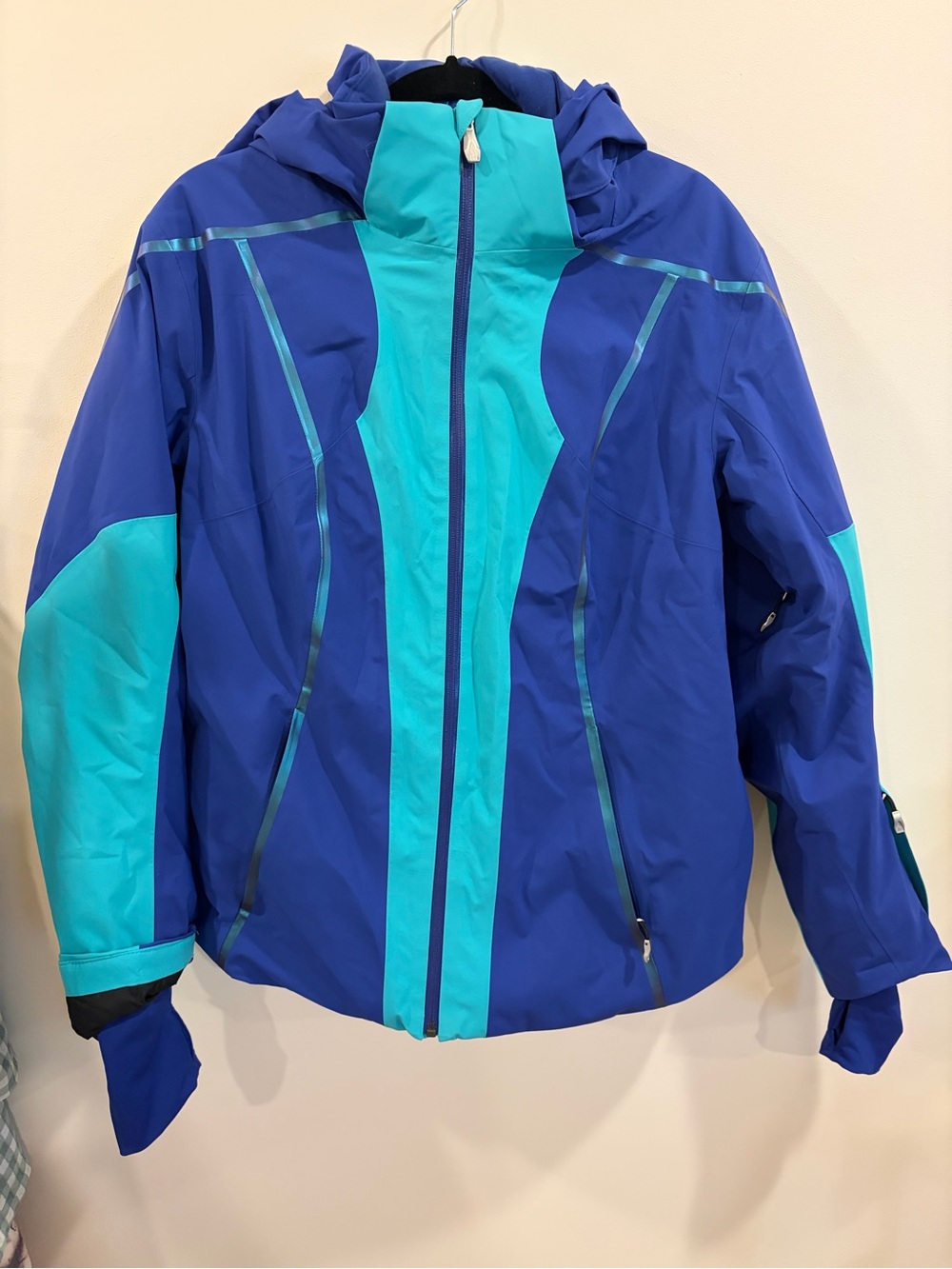 Spyder Blue & Teal Waterproof Jacket Size 14